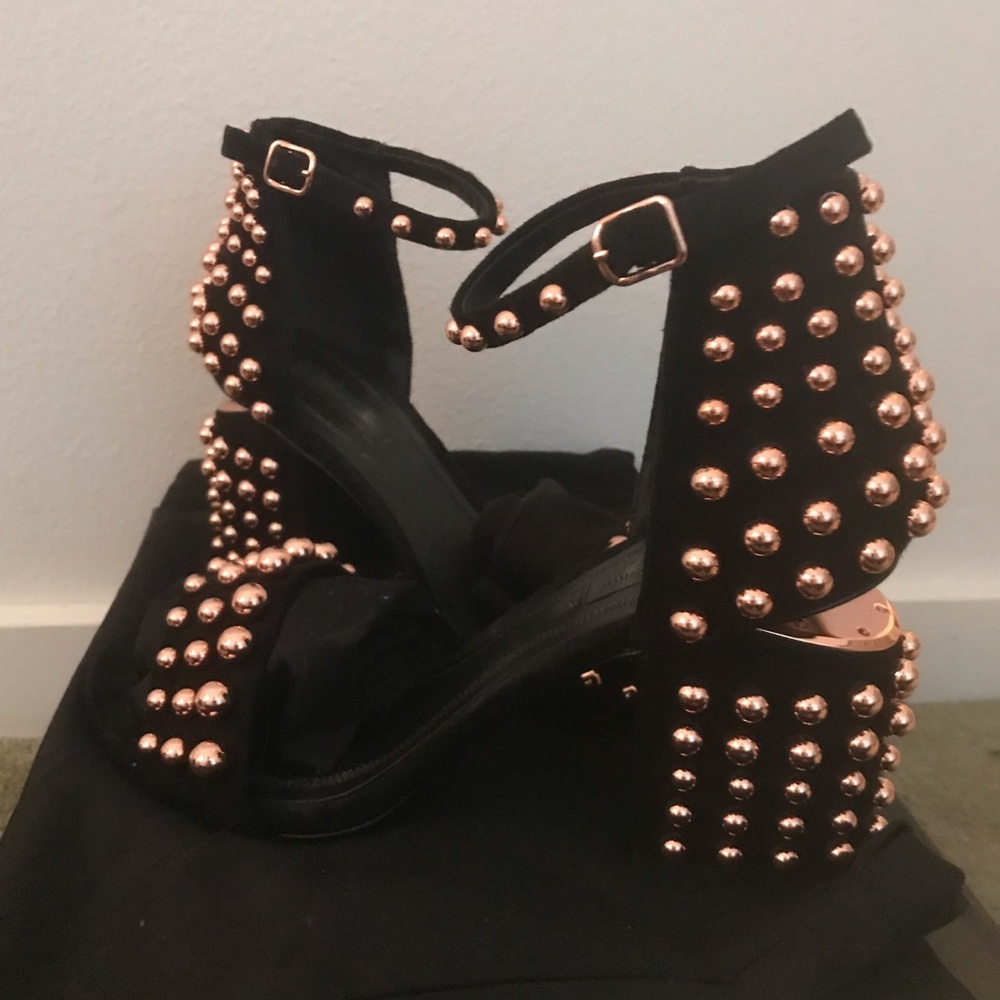 Alexander Wang Rose Gold Studded Abby Heel